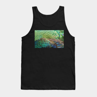 Peacock Feathers Abstract Tank Top